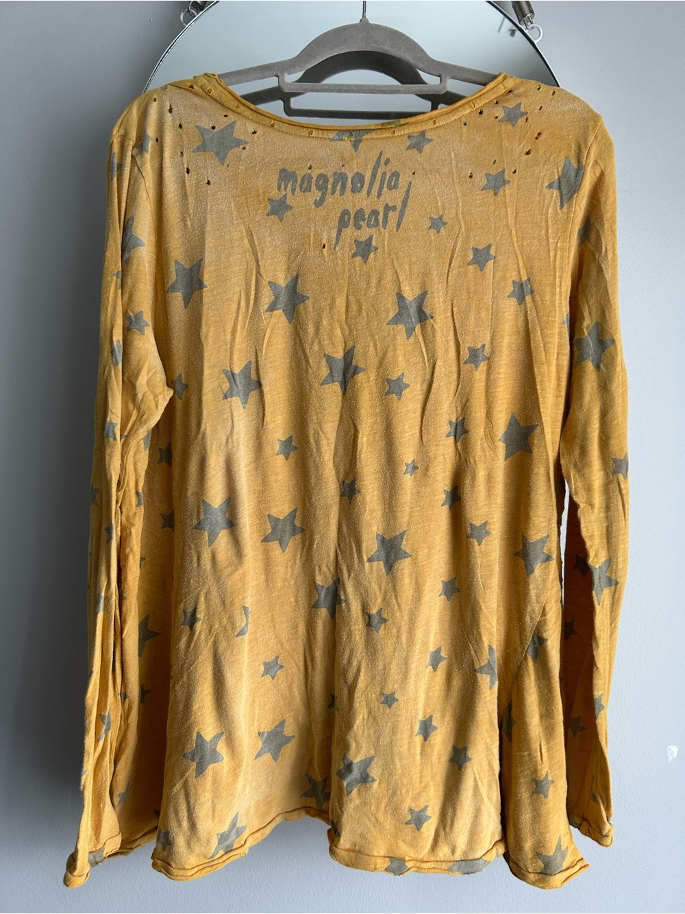 Magnolia Pearl Dylan Tee Los Angeles Yellow Galaxy Print OSFM - Picture 7 of 8